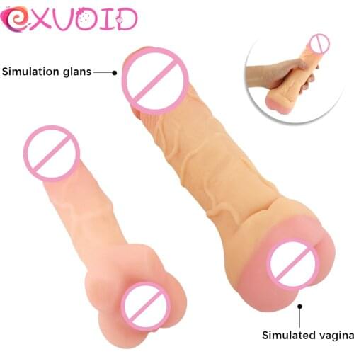 EXVOID G-spot Massager Long Penis Sex Toys for Woman Men Lesbian Realistic Dildo Double Ended Vagina Pussy Masturbator
