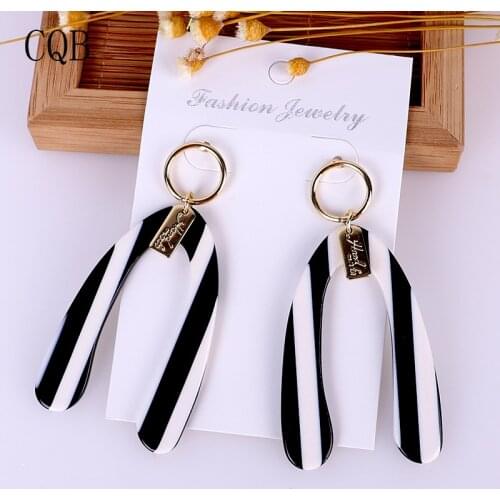 Fashion jewelry Resin earrings for women 2019 Acrylic cc jewelry big korea handmade geometric bohemian vintage gold statement