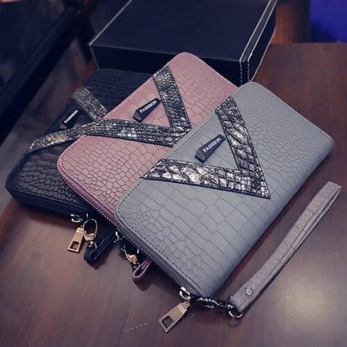 2020 New Long Women Wallets Crocodile Pattern Women Purse Best Phone Case Wallet Female Coin Purse Money Bag Card Holders