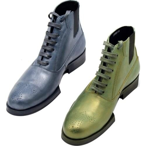 New Fashion Hot Cow leather Handmade Mens Boots Lace Winter Martin Boots Shoes Hot