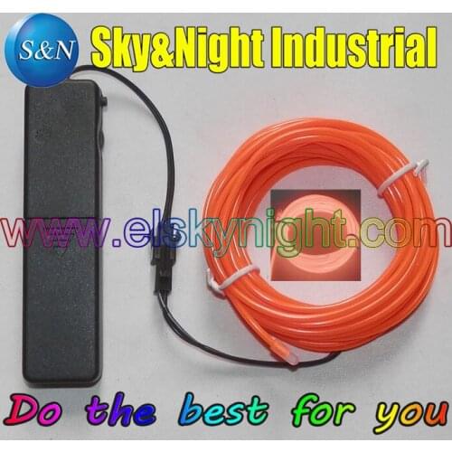 Orange-3M EL Wire 2.3mm +Sound Activated-3V Portable Controller (with functions of Constant -Flashing-Off)