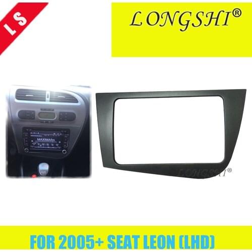 Radio Fascia for Seat Leon Double Din Head Unit Stereo Panel Dash Mounting GPS Navigation Installation DVD Trim Face Frame Bezel