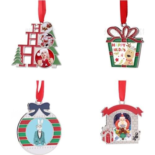 Christmas Sublimation Blank Pendant DIY Gifts Single-Side Printed Heat Transfer Pendant For Christmas Home Decoration Pendant