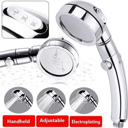 Handheld Showerhead High Pressure Shower Spray Water Saving Shower Head Rainfall/Jetting/Massage Modes with ON/Off Switch