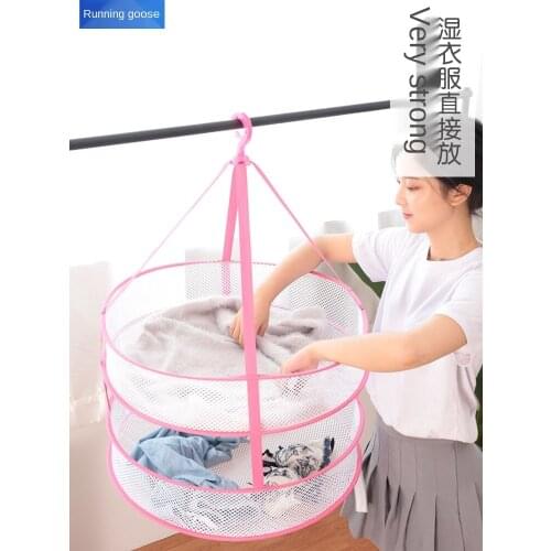 Clothes net clothes basket clothes basket clothes net flat clothes rack double-layer clothes net pocket sweater dry clothes