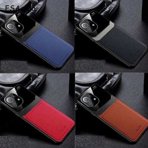 Silicone Bumper Case For Xiaomi Mi 11 Lite Ultra Plexiglass Shockproof Leather Phone Cover For Mi 10S 10T Lite POCO M3 M2102K1G