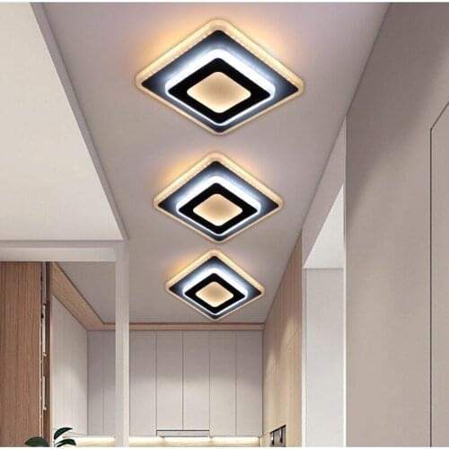 Nordic Led Aisle Light 96-260V 20W Ceiling Lamp Cloakroom Corridor Balcony Foyer Acrylic Decoration Home Lustering Luminaire