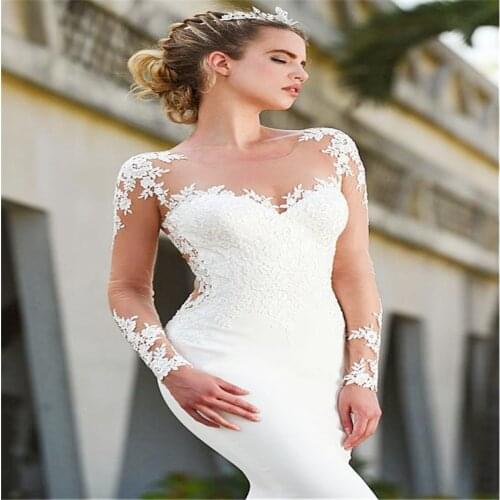 Wedding Dress New High-end Charm Beautiful One-shoulder Mermaid Tail Thin Bridal Simple Trailing