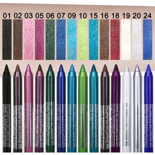 14 Colors Eye Shadow Eyeliner Color Pencil Glitter Eyebrows Waterproof Long-lasting Pearly Lustre Eye Shadow Stick Pen Cosmetic