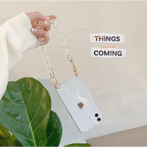 Tobebest Clear Chain Bracelet Phone Cases for iphone 12 11 pro max X XS MAX XR 7 8 Plus SE 2020 Transparent Back Cover
