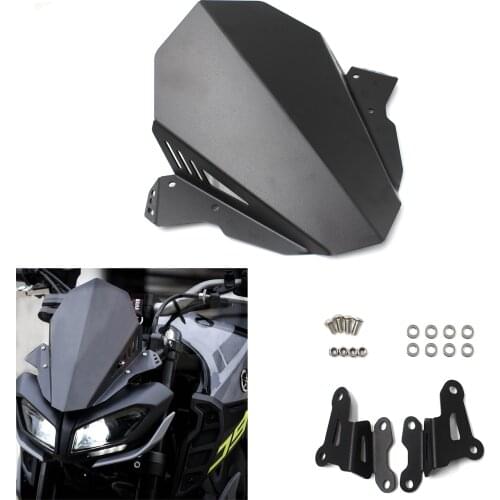 Motorcycle Windscreen Windshield Air Flow Wind Deflectors Aluminum for Yamaha MT09 MT-09 FZ09 FZ-09 2017 2018 2019 2020