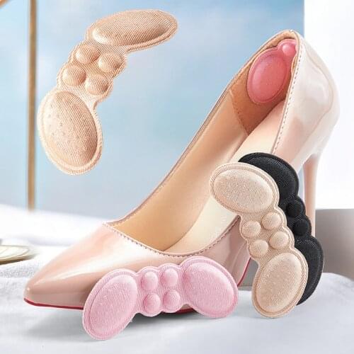 1Pair High Heel Insoles Butterfly Adjust Size Heel Liner Grips Protector Sticker Heel Pad Foot Care Anti Keep Abreast Heel Pads
