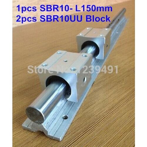 1pc SBR10 L150mm linear guide + 2pcs SBR10 linear bearing block cnc router