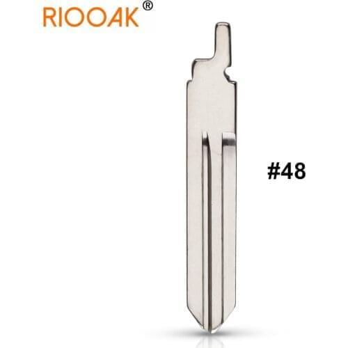 10pcs Replacement Metal Blank Uncut Flip Remote Car Key Blade #48 NSN14 Blade for Nissan Original 2014 Remote Blade