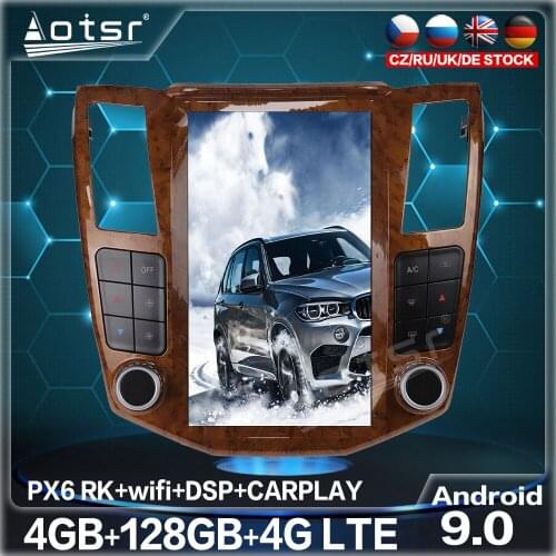 128G 10.4" Vertical Screen Tesla Style Android Car Radio Automotivo For Lexus RX RX300 RX330 Car DVD Player Stereo GPS Navi