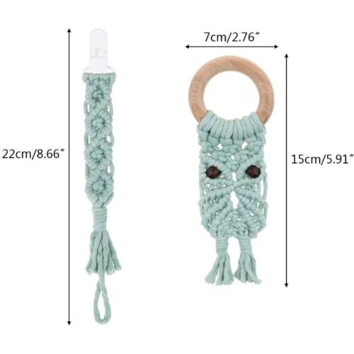2 Pcs/set DIY Handmade Baby Pacifier Chain Infant Kids Pacifiers Clip Teether F3ME