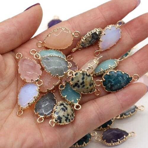 2Pcs Natural Stone Connector Section Lace Exquisite Semi-precious For Jewelry Making DIY Necklace Bracelet Anklet Accessory