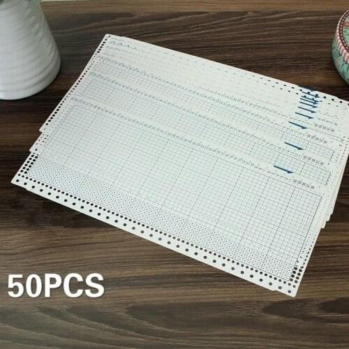 24 Stitch Punch Card For Brother Knitting Machine Parts KH860 KH260 Punch Cards DIY Sweater Hand Crafts Accessories 50 Sheets
