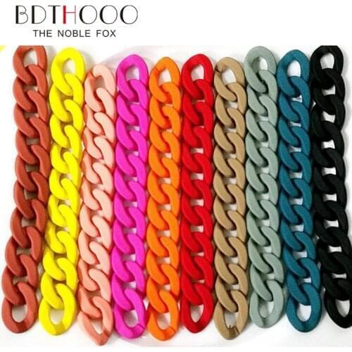 30*20mm 60pcs 12 Colors Acrylic Combination Split Connector DIY Chains For Jewelry Accessories Handmade Chain Making