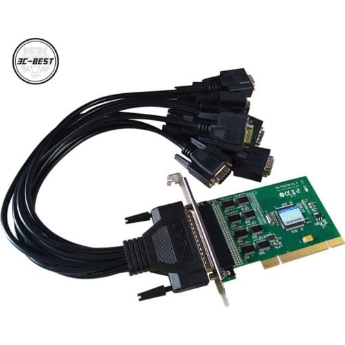PCI 8-port serial card 8-port extended card multi-channel COM port 9-pin RS232 electrostatic protection