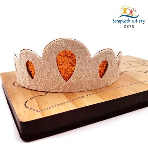 Crown Hair Accessoriess DIY Z875 Muyu Wooden Mold Cutting Scrapbook Dies Cutting Suitable For Market General Machines