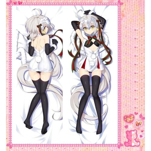 Anime Cartoon Fate Grand Order Joan of ArcJeanne d'Arc Double sided hugging Pillow Case Cover Pillowcase Peach Skin 2 Way 16325