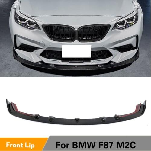 Car Front Bumper Lip Spoiler Splitters for BMW F87 M2C Competition Coupe 2 Door 2018 - 2020 Carbon Fiber / FRP / Forged Carbon