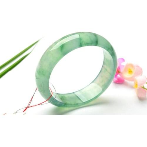 Bracelet for women Jade bracelet natural light green floating flower браслет для женщин bangles pulseras mujer Браслеты на руку