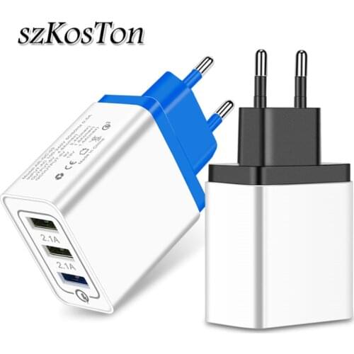 USB Charger quick charge 3.0 QC3.0 Fast Charging Adapter For iPhone Samsung Xiaomi Mobile Phone Charger EU Plug Wall Charger