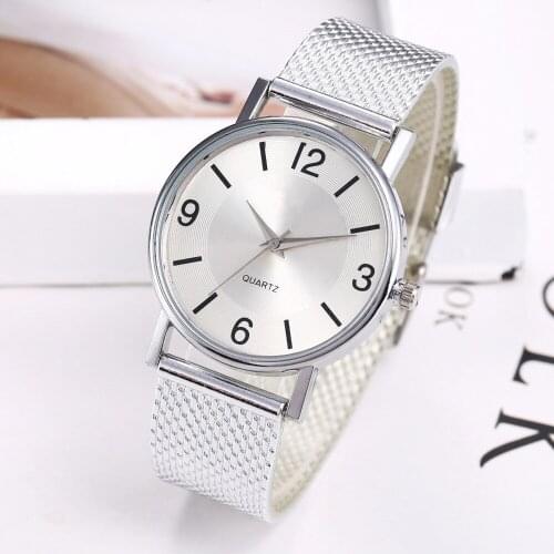 NEW Women Watch Simple Vintage Wrist Watches Black Clock Mesh Belt Watch Strap Quartz Fashion Lady Watches