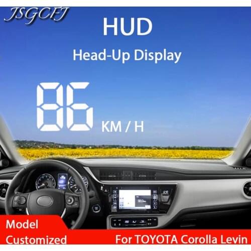 Car HUD Head Up Display Car Digital Speedometer Information Projector Racing For TOYOTA Corolla Auris Levin Swace E210 2018~2021
