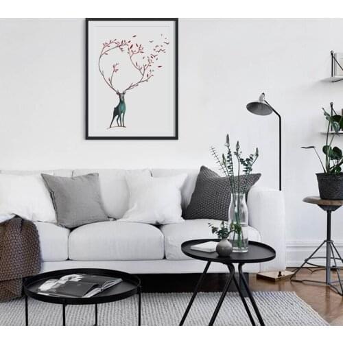 Long-horned Elk Abstract Modern Decorative 40X50CM Painting Watercolor Paintings Minimalist Home Furnishing Jewelry