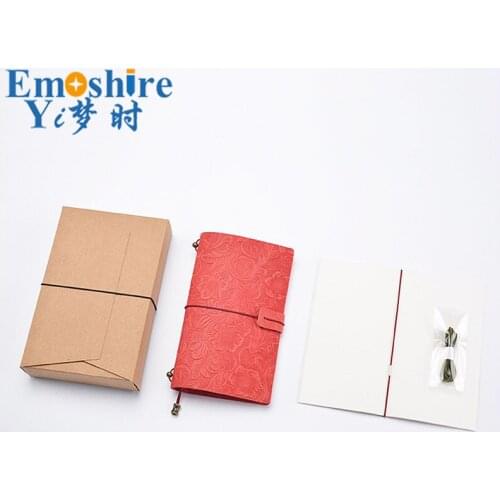 Travel Brand Notebook Retro Carved Leather Notebook Manual Loose-leaf Notebook Sub-Layer Leather Memo Pad Handmade Vintage N151