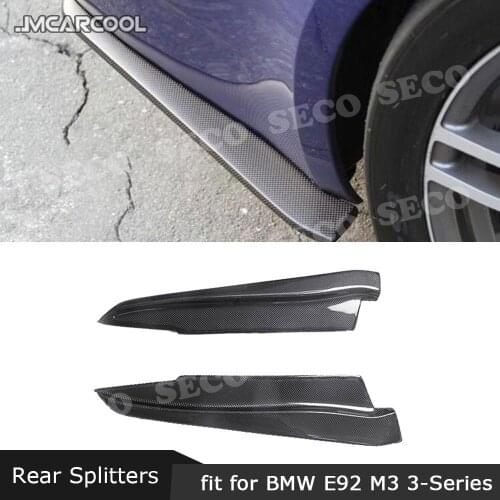 Double Sided Carbon Fiber Rear Bumper Lip Side Splitters Spoiler for BMW E92 M3 Coupe E93 M3 Cabriolet 2009 - 2012 Car Styling