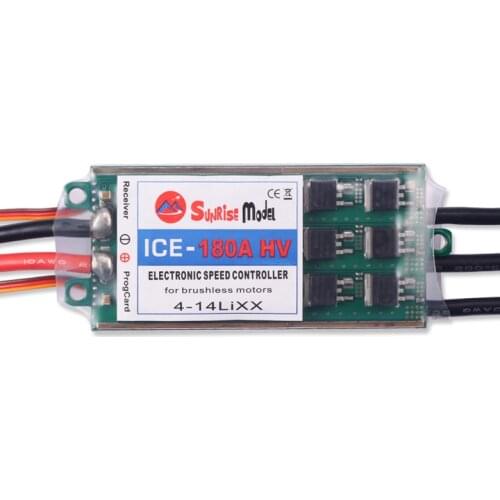 SunriseModel ICE 120A 180A HV Electronic Speed Controller ESC 4-14S for Brushless Motor RC Model Helicopter Airplane DIY Parts