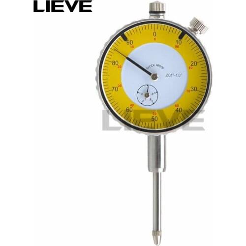 Metal Dial Test Indicator 0.001 -1.0 inch Precision Round Dial Indicator Lever Gauge Meter Measuring Gauging Tool