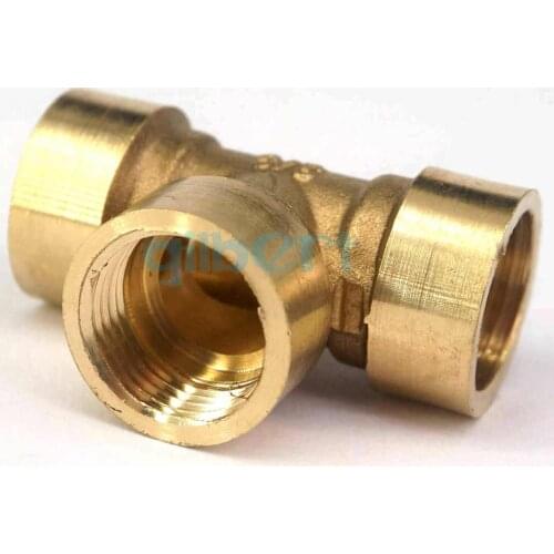 1/2" BSP Female 3 Ways Tee Brass Coupler Adapters Fittings Connectors