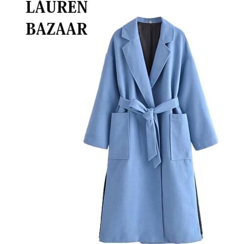 LAUREN BAZAAR Women's Coats With A Belt