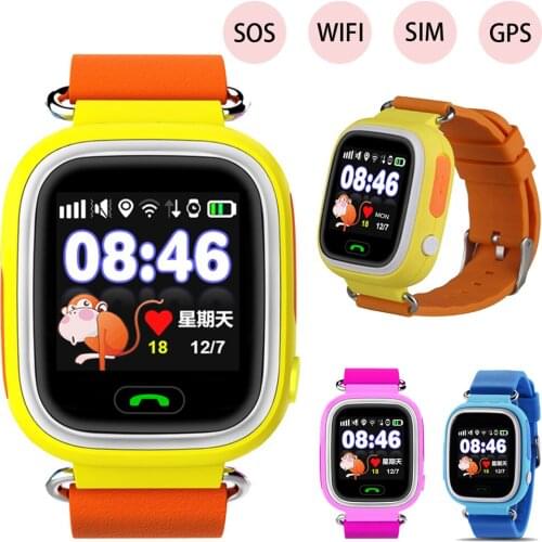 Fashion Q90 Children Kids GPS Smartwatch SOS SIM Card WiFi Watch 2G Smart Watch