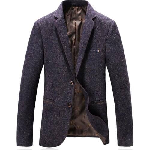 2019 Autumn New Style Mens Suit Jacket Business Casual Blazers Men Single Breasted Coat Jacket Classic Woolen Blazers Man