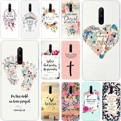 Hot Bible verse Philippians Jesus Christ Christian Soft Silicone Transparent Case For OnePlus 7 Pro 5G 6 6T 5 5T 3 3T TPU Cover