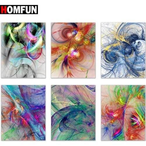 HOMFUN Full Square/Round Drill 5D DIY Diamond Painting "Color abstract theme" Embroidery Cross Stitch 5D Home Decor Gift