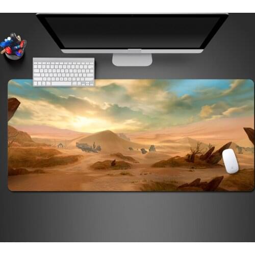 Desolate Desert Scenery Scenery Mouse Pad High Quality Natural Rubber Side Whipstitch New Mouse Pad Print Computer Game Pads
