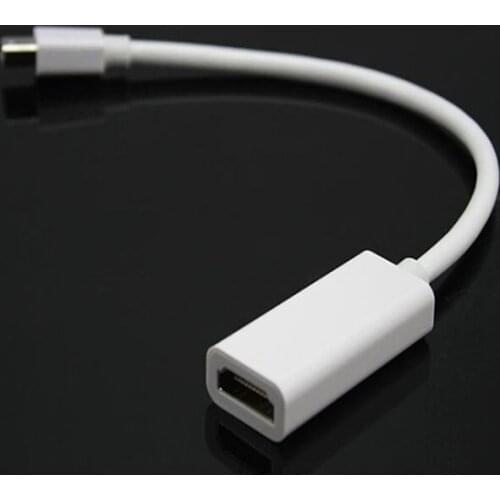 50pcs Thunderbolt Mini DisplayPort Display Port DP Male to HDMI-compatible Female Adapter Converter Cable For Mac Pro Air