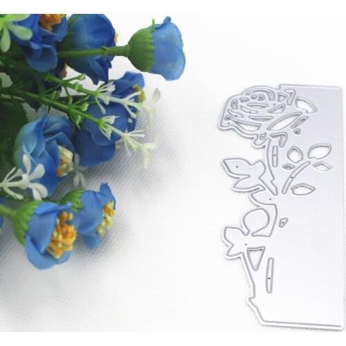 Rose Flower Greeting Card METAL CUTTING DIES Stencil for DIY Scrapbooking Photo Album Embossing Paper Cards Decorative Crafts