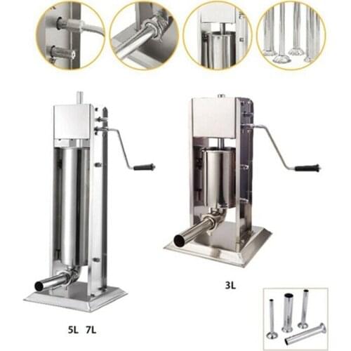 4Pcs Stainless Steel Sausage Stuffer Filling Tubes Funnels Nozzles Spare Parts