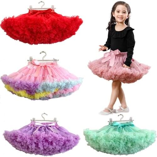 Baby Girls Tutu Skirt Ballerina Pettiskirt Fluffy Children Ballet Skirts For Party Dance Princess Girl Tulle Clothes