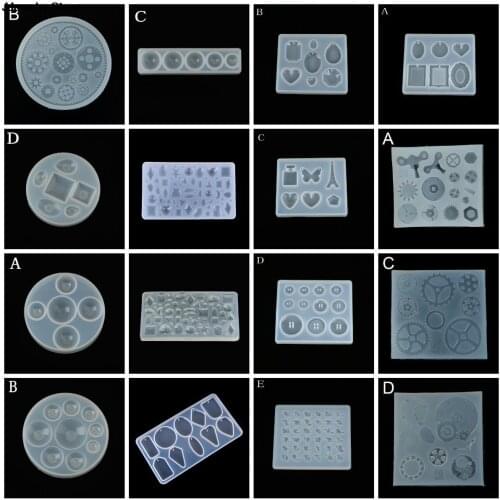 Resin Jewelry Silicone Molds Tools Set UV Epoxy Resin Moulds Jewelry Making DIY Pendant Heart Shaped Molds Jewelry Kits