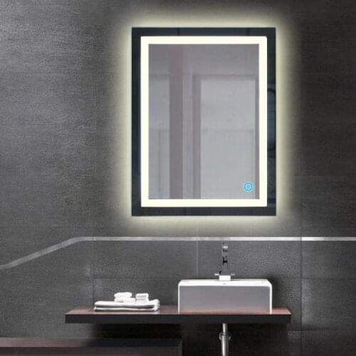Bath Mirror With LED Light Bathroom Anti Fog Mirror Beauty Makeup LED Mirror Wall Mounted Bath Mirrors Home Decoration Mirror