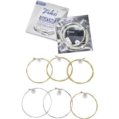 Ziko Dus Series Acoustic Guitar Strings Core Silver Plating Wound Dus-011 with Dag Acoustic Guitar Strings Dag-011